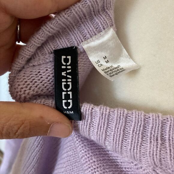 Divided by H&M Lilac Button-Up Cardigan Sz M - Picture 3 of 3